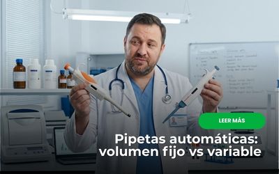 Micropipeta de laboratorio: diferencia entre volumen fijo y volumen variable