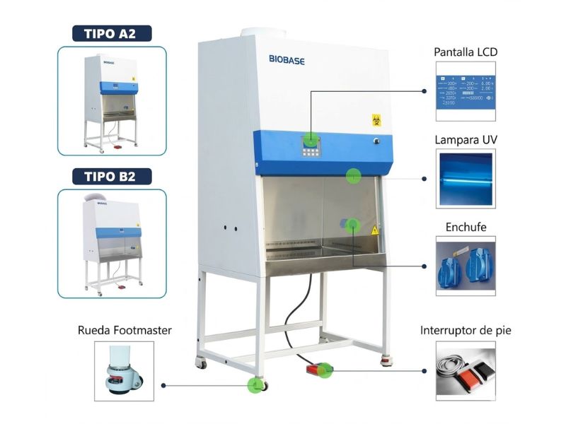 cabina de bioseguridad funcionamiento flujo de aire
