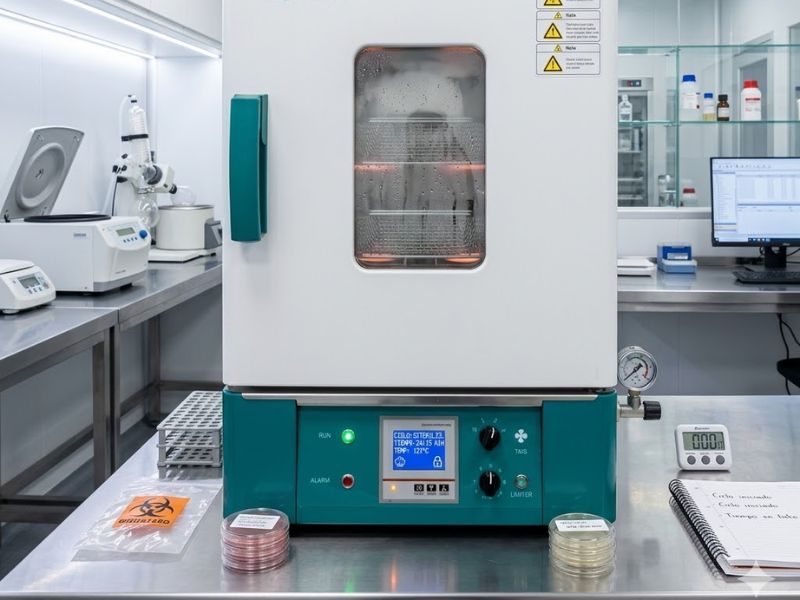 equipos de esterilizacion en laboratorio profesional