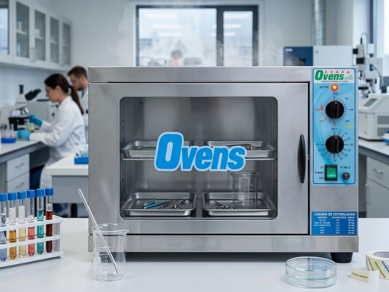 esterilizador de laboratorio en uso