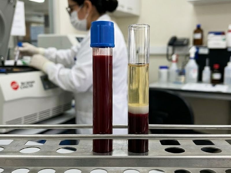 enseño que son las fases de la materia separadas por centrifugacion en sangre