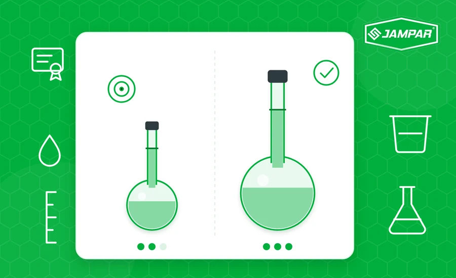 Comparación de fiolas Clase A y Clase B según precisión y capacidad en laboratorio